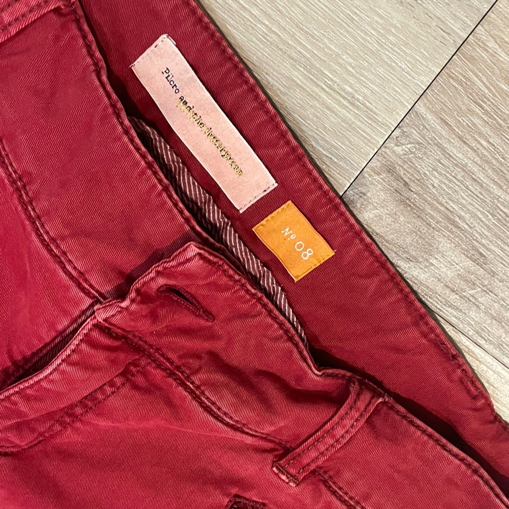 rad red low rise vintage pants from "pilcro and the letterpress"!!❤️❤️ - Picture 3 of 5